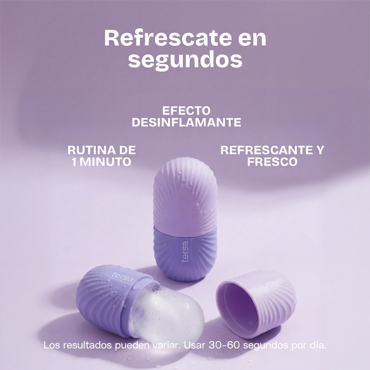 TERSA Skin · Ice Roller en uso